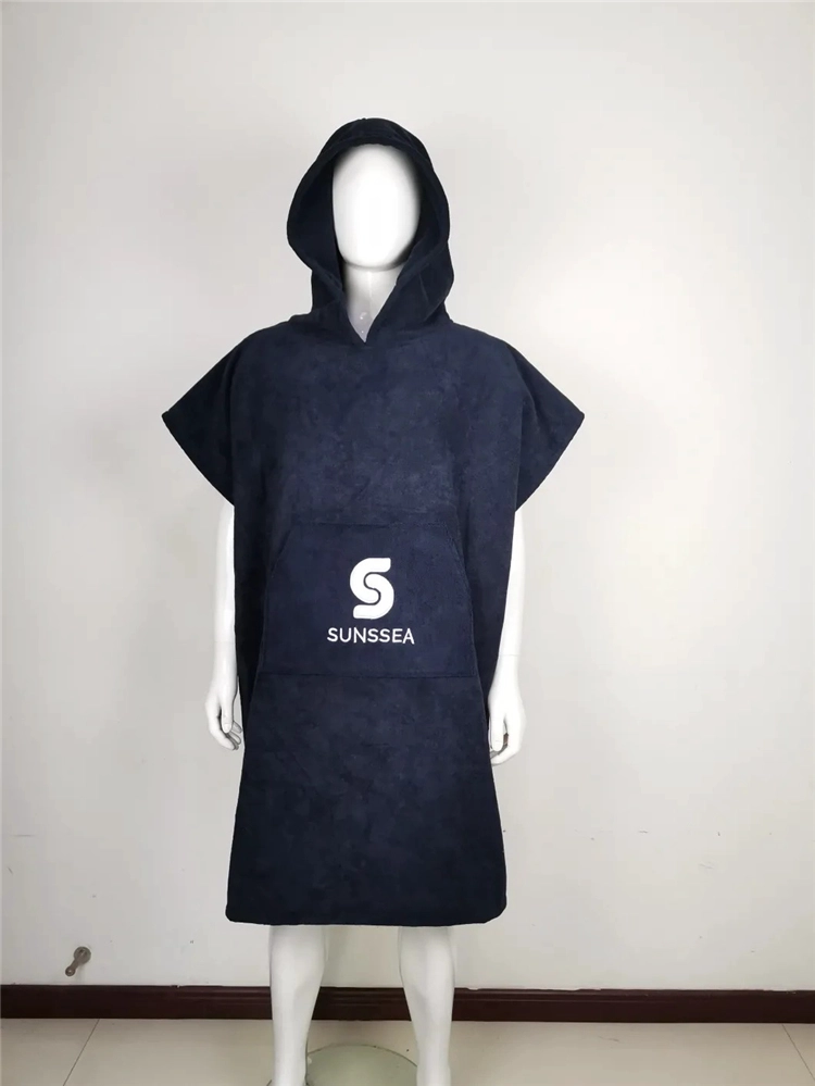 100% Cotton Custom Adult hooded poncho towel surf poncho towel