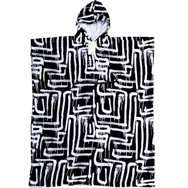 100% katoen op maat gemaakte bedrukte surfponcho-handdoek voor volwassenen