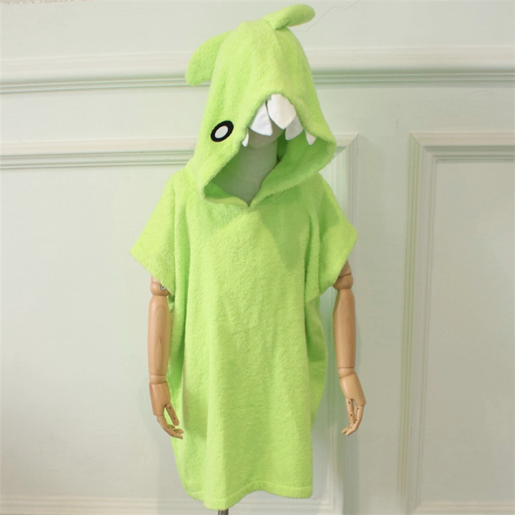 100% katoenen badstof Surf Poncho badhanddoek met capuchon voor kinderen