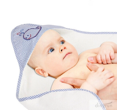 100% cotton baby hooded bath towels