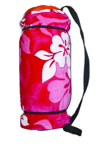 100% cotton reactive printed beach towel with pillow