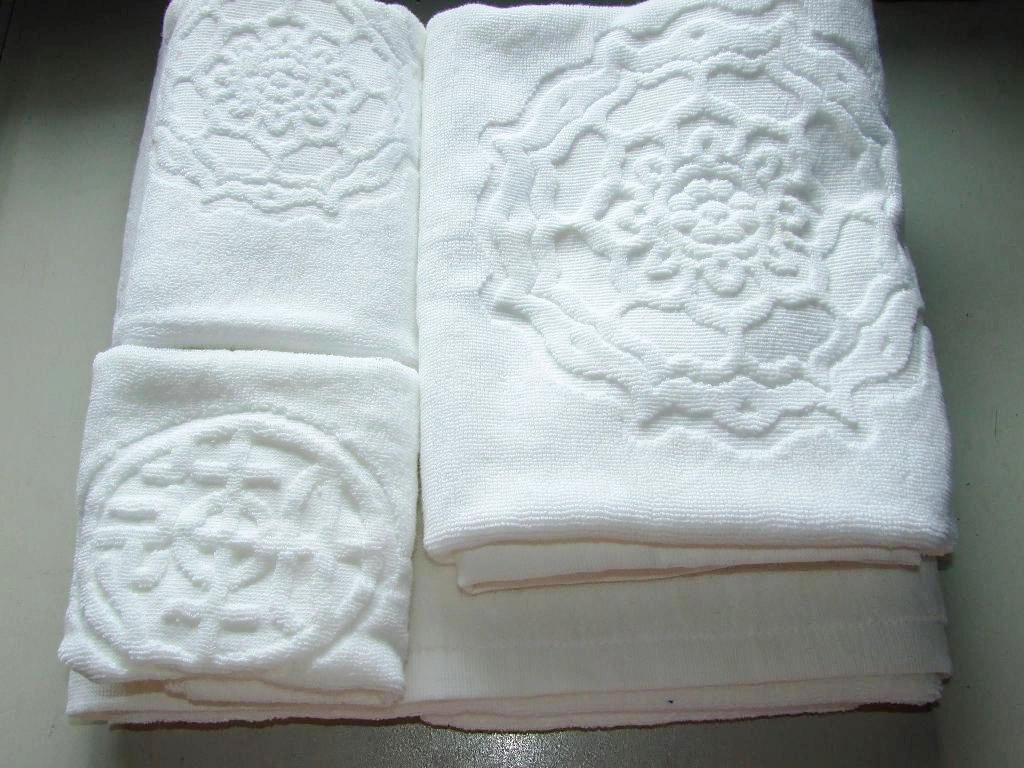 100%cotton soft white bath towel, hotel jacquard towel