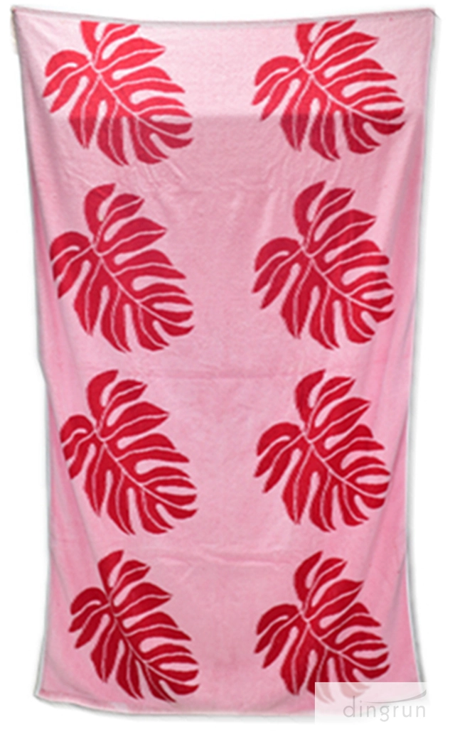 2015 wholesale 100 cotton jacquard beach towel