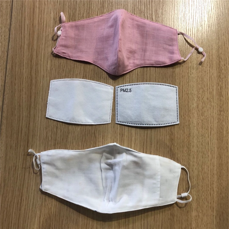 5-laags Pm2.5-filter Anti-stof katoenen gezichtsmaskers