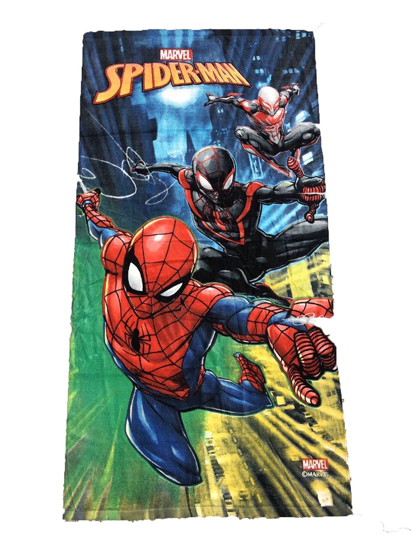 Bath Towel Cartoon Children 100% cotton Reactive Print Disney Marvel Beach Towel