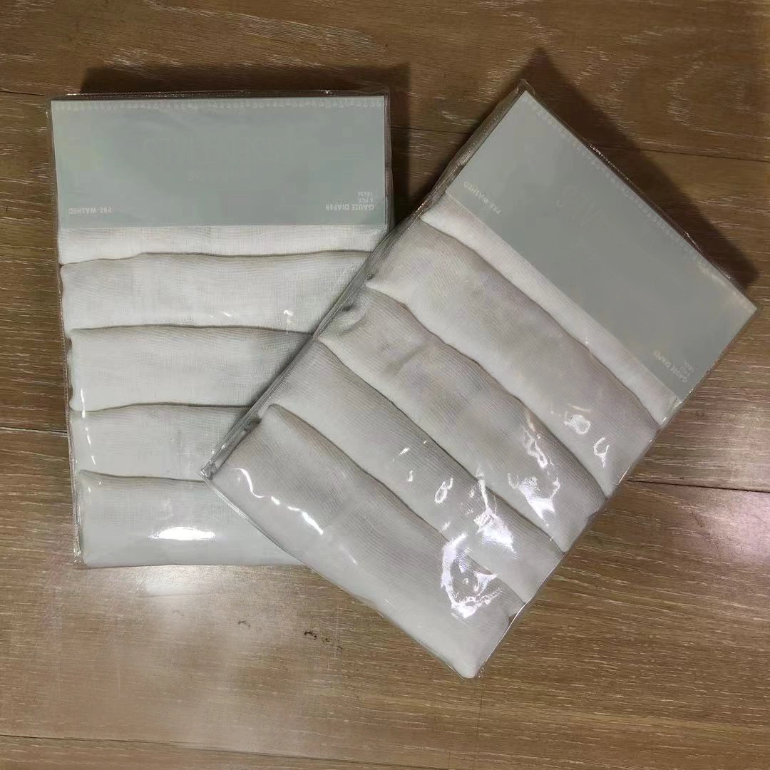 中国厂家100%纯棉纯白色婴儿婴幼儿林Burp布料尿布