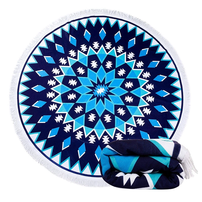 Colourful Round Beach Towel Beach Blanket Microfiber Towels Yoga Mat