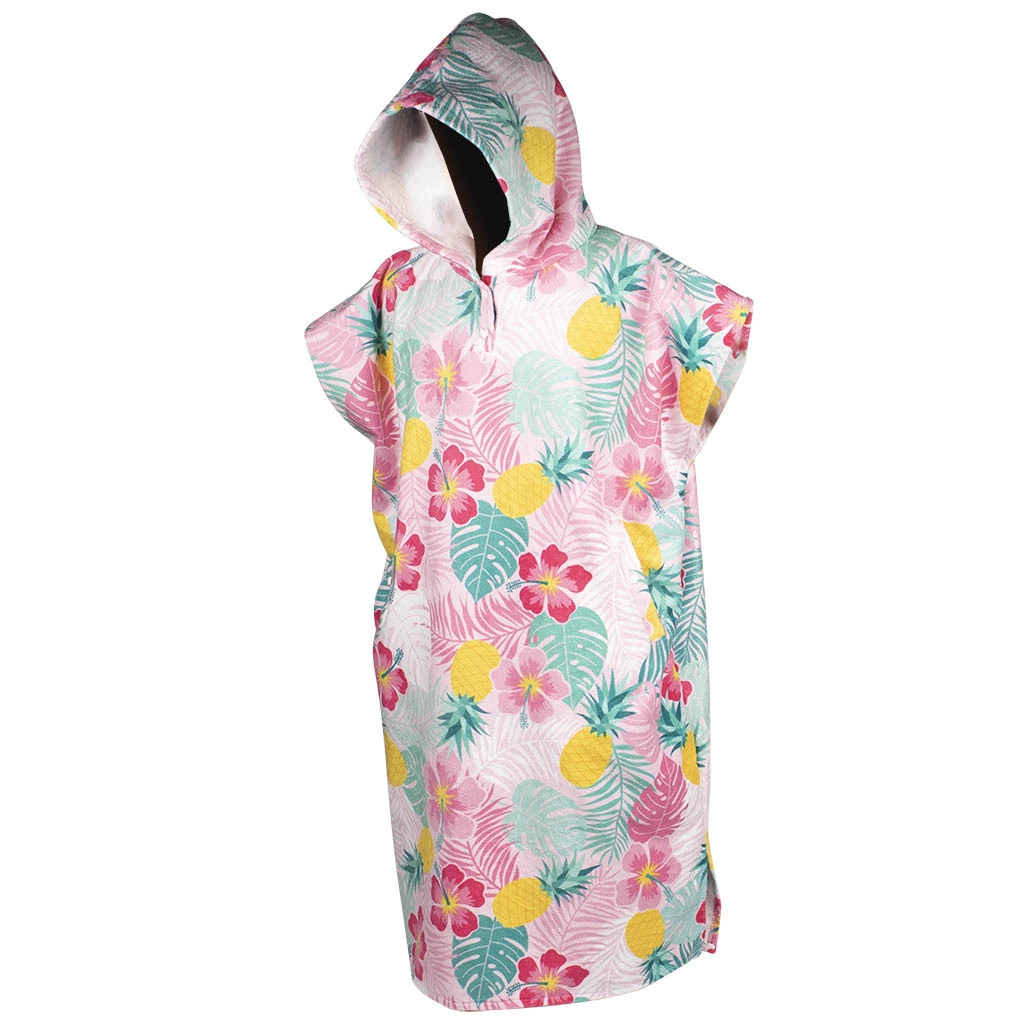 Cotton/Polyester Customized Adult Surf Poncho Towel Hooded Beach Towel Sublimation Printing Changing Robe