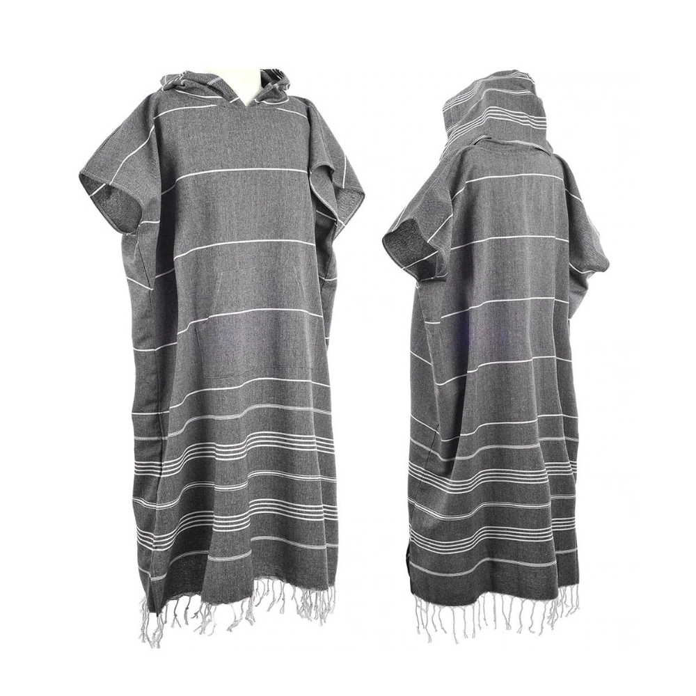 Custom Logo Super Absorb Bath Changing Robe Surf Poncho Towel Turkish Cotton