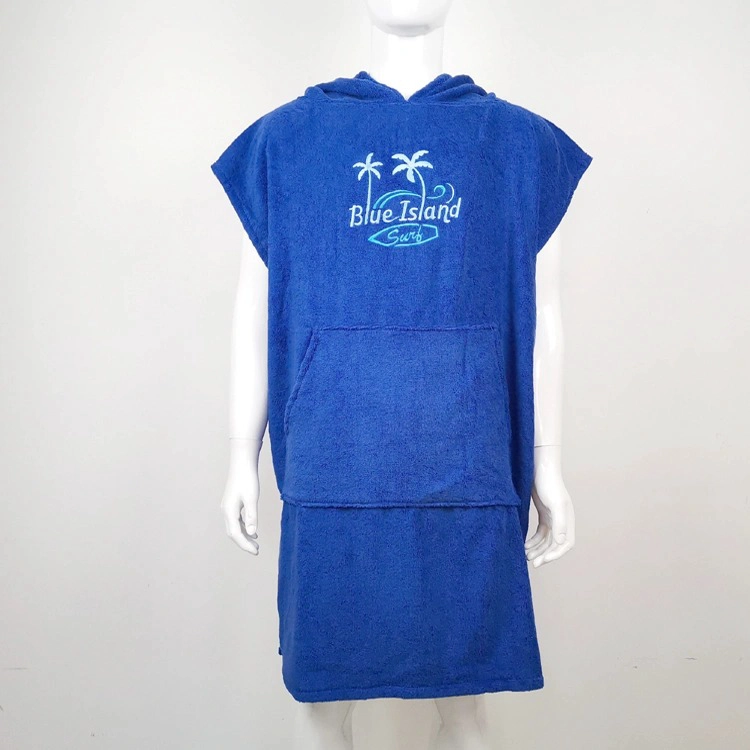 Custom Logo Super Absorb Changing Towel Bath Robe Surf Poncho Towel Adult Hooded Towel