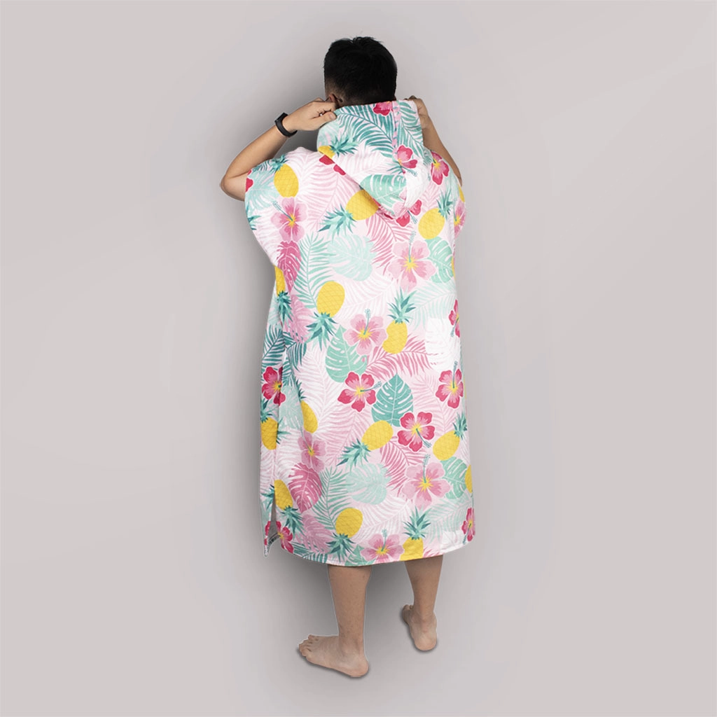 Customized Adult Surf Poncho Towel Digital Print Design Hooded Towel