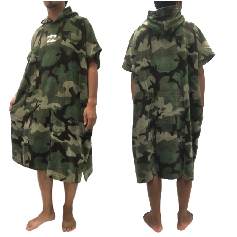 Aangepaste volwassen Surf Poncho handdoek reactieve print
