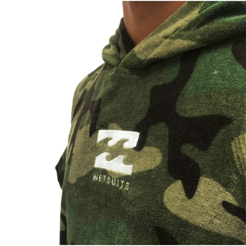Aangepaste volwassen Surf Poncho handdoek reactieve print