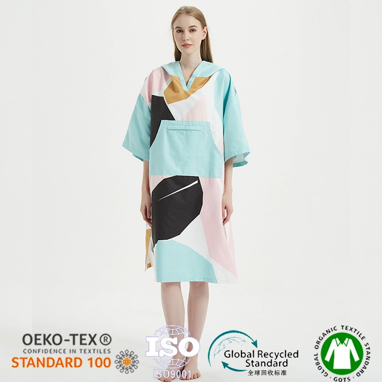 Ecofriendly Microfiber Suede Sand Free Towel Poncho Changing Towel