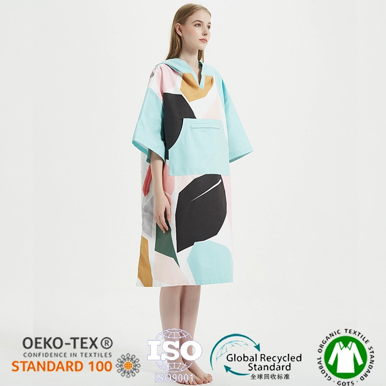 Ecofriendly Microfiber Suede Sand Free Towel Poncho Changing Towel