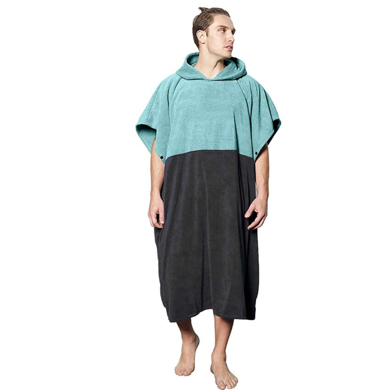 Flannel Custom High Quality Low MOQ Custom Microfiber Unisex Adult Surf Poncho Hooded Towel Poncho Towel Surfing Changing Poncho