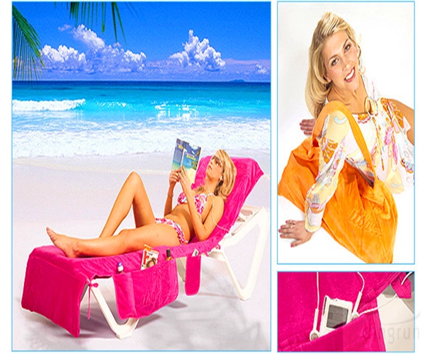 Folding fashionable beach towel bag
