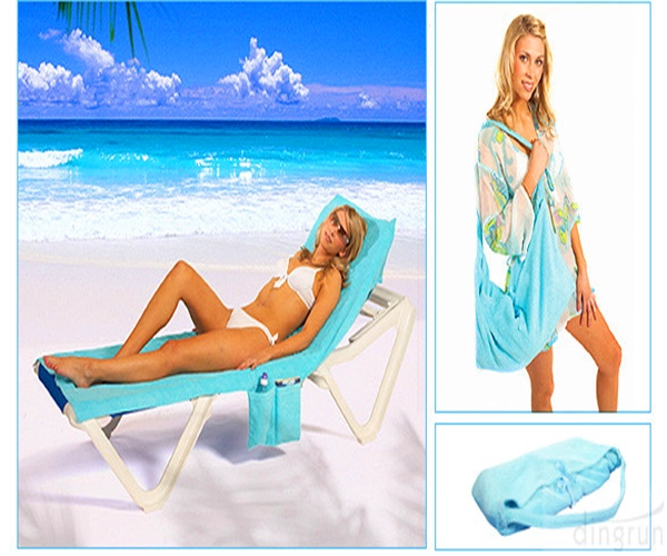 Folding fashionable beach towel bag
