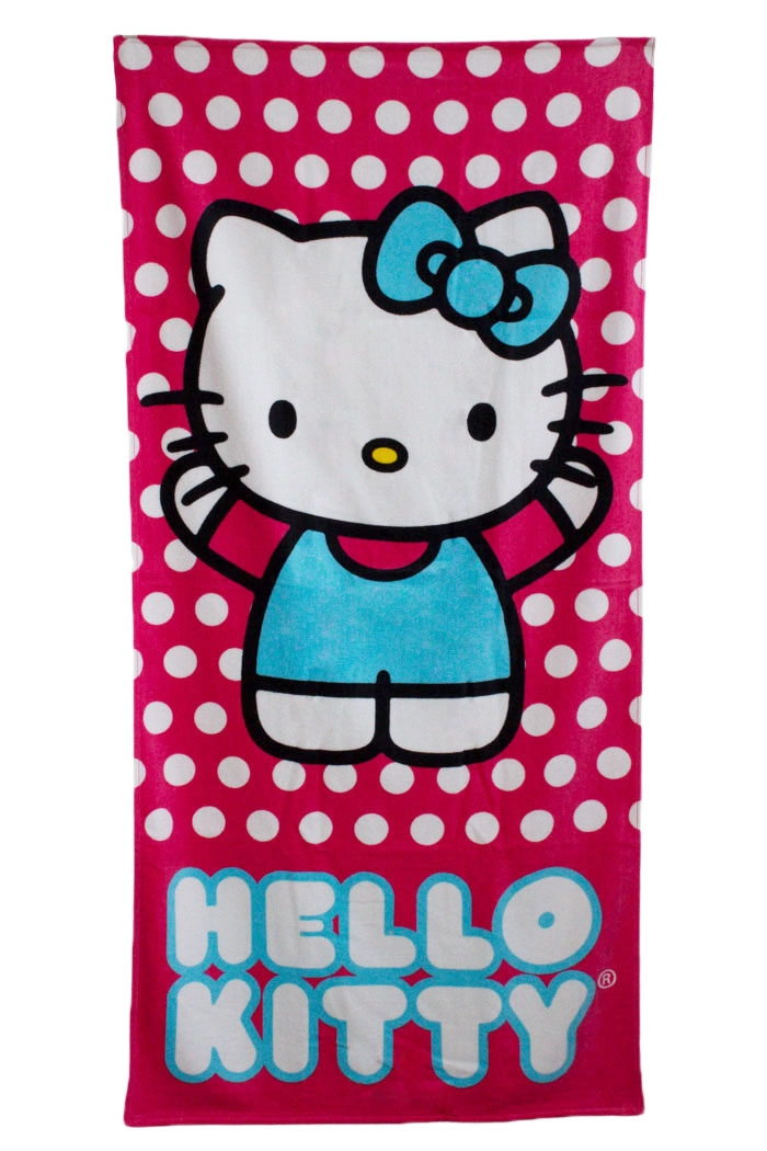Hello Kitty Logo Sunny Times Beach Towel