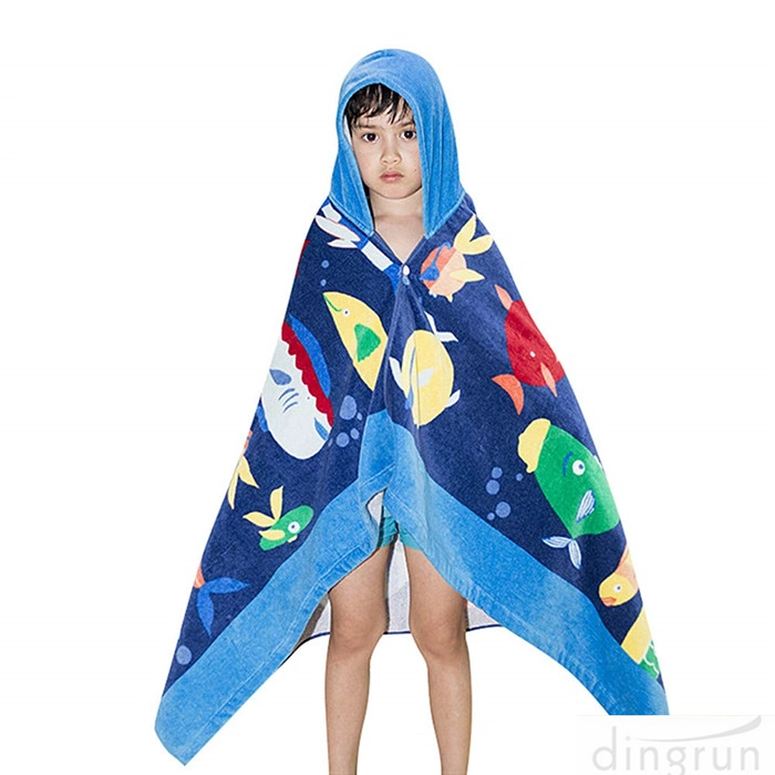 Badhanddoek met kap voor kinderen