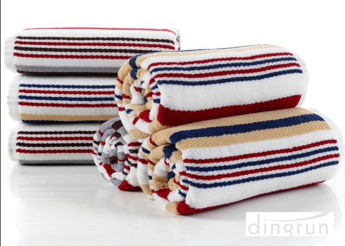 Jacquard,AZO Free Soft Touch Striped Terry Customized Cotton Bath Towel 60*120cm