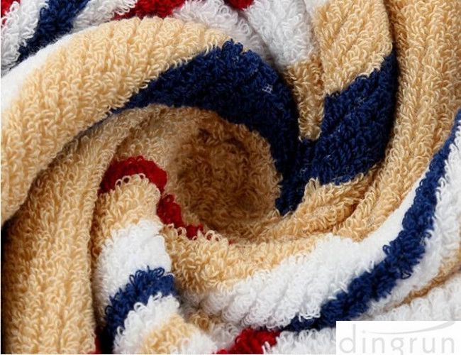 Jacquard,AZO Free Soft Touch Striped Terry Customized Cotton Bath Towel 60*120cm