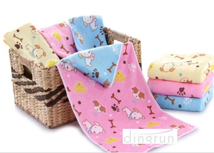Kinderen aangepaste dikker Microfiber handdoeken snel droog met hond ontwerpen 60 * 120cm