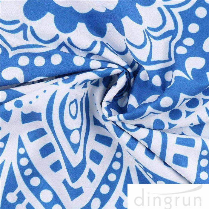 Large Round Beach Blanket with Tassels Yoga Mat Towel