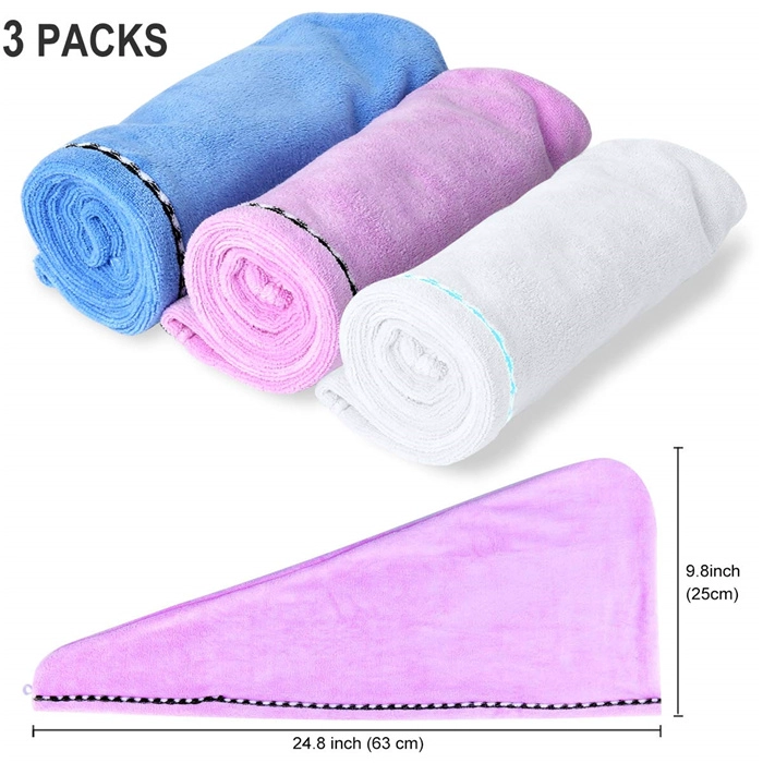 Microfiber haarhanddoek Tulband Wrap hoofdhanddoek
