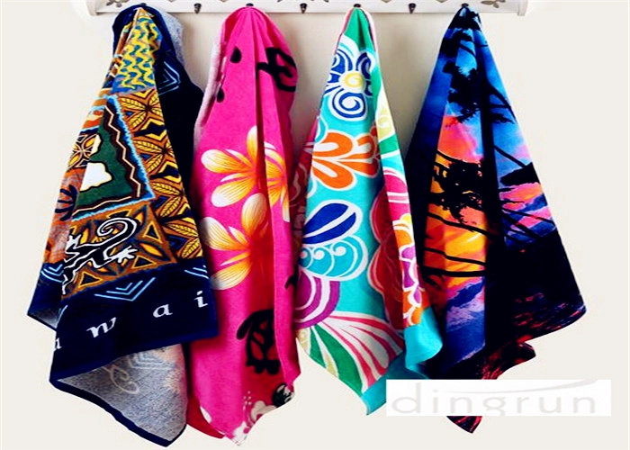 PBK Children Full Color , Thick Absorbent Custom printed Beach Towels 80*160cm