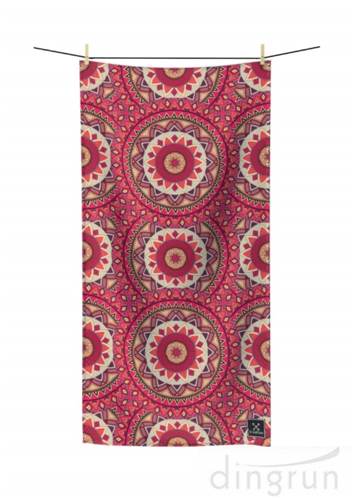 Printed Microfiber Beach Towel for Travel