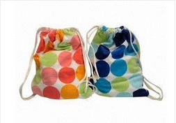 cotton yarn printed beach towel bag