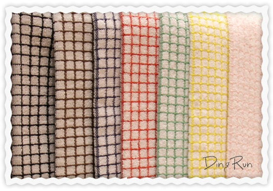 Terry check design kitchen towel