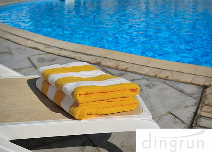 Soft Stripe Terry Cotton Beach Towel High Absorbency Pool Towels