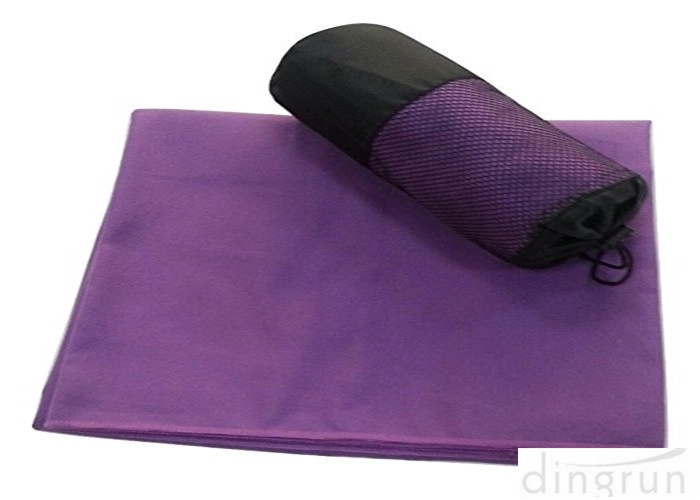Suede 100 Polyester Microfiber Travel Towel With Mesh Bag