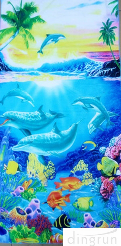 Supper Soft Cotton Custom Printed Beach Towels Dryfast OEM Welcome