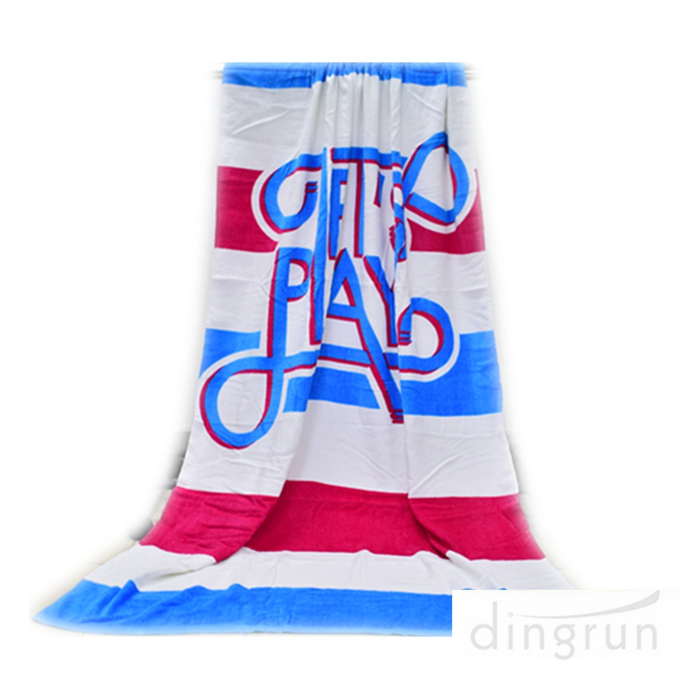 custom printed cotton beach towel stock
