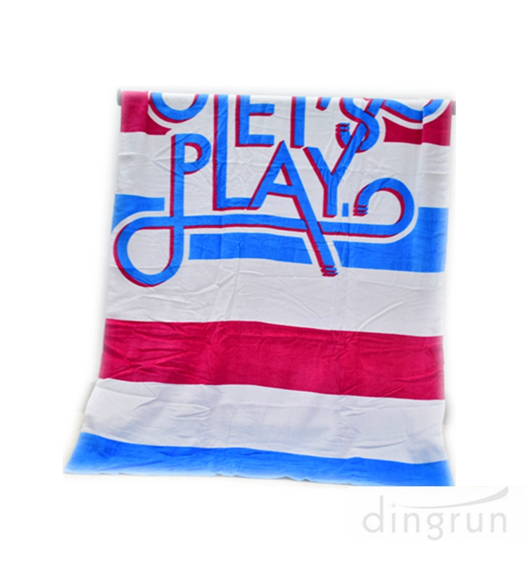 custom printed cotton beach towel stock