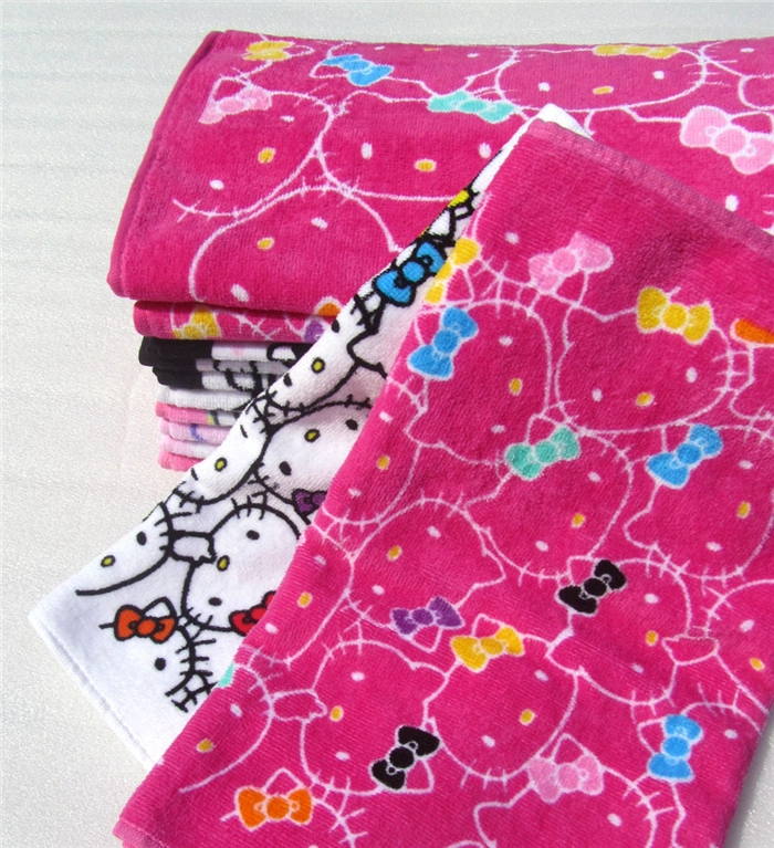 hello kitty printed beach towel
