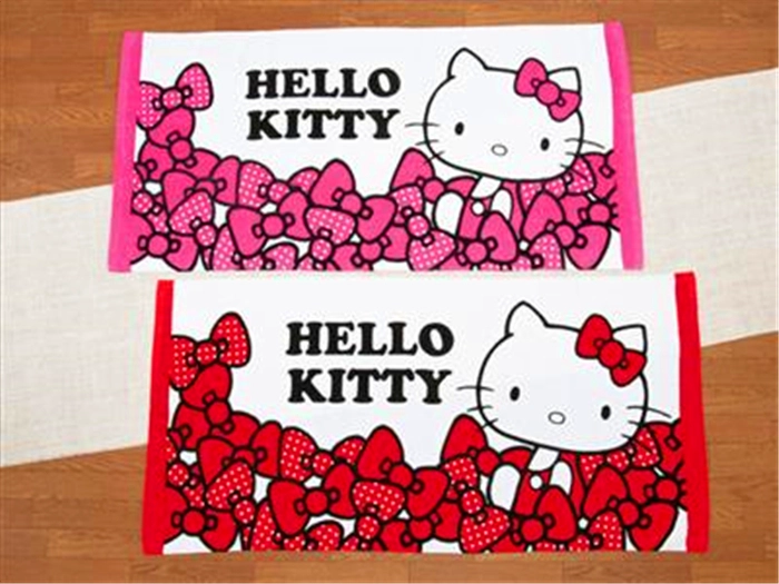 Hello Kitty的活性印花沙滩巾