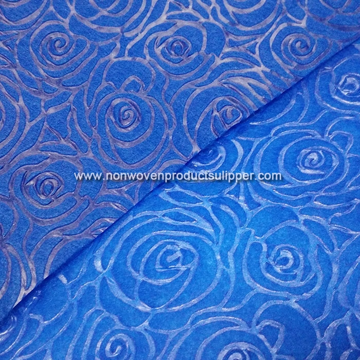 Blue Rose Embossing GTRX-ROBL01 PP Spunbonded Non Woven Flower Bouquet Wrapping Paper