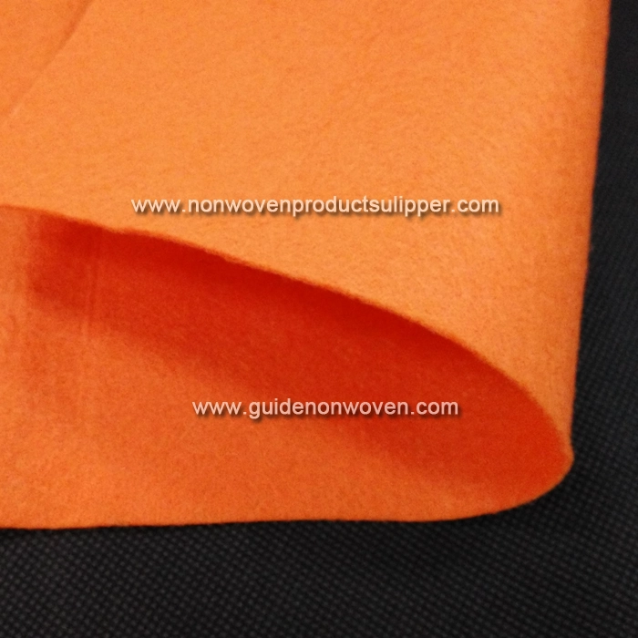 PDSC-ORA Orange Color Needle Punch Non Woven Mat For DIY Handicraft