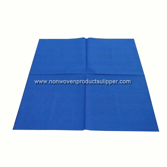 Blue Non Woven Table Cloth TNT Biodegradable Disposable Tablecloth On Sales