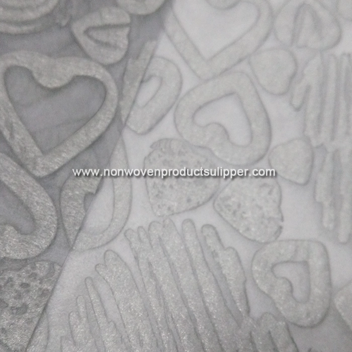 Wholesale Light Grey Heart-shaped Embossing GT-HSLIGR01 PP Spunbond Non Woven Wrapping Paper For Presents
