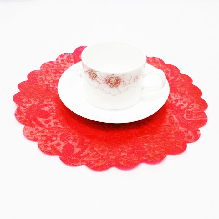 China Coaster Factory Non Woven Cup Mat For Tea