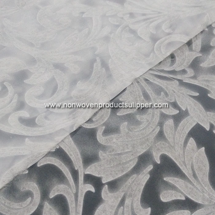 White Leaf Embossing GTRX-LEWH01 PP Spunbonded Non Woven Wrapping Paper For Flowers