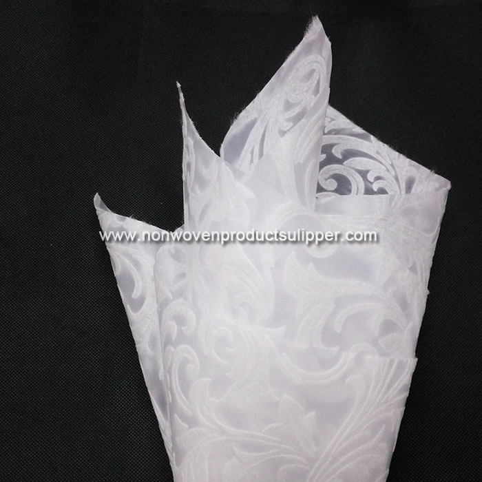 White Leaf Embossing GTRX-LEWH01 PP Spunbonded Non Woven Wrapping Paper For Flowers