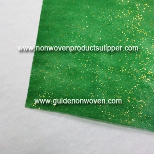 porcelana Color verde de GTTNg-gp con la tela no tejida del polvo de oro para la decoración del partido y el abrigo de la flor fabricante