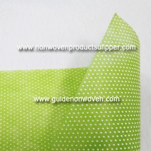 China GTTNg-wr Green Color White Small Round Dot Printing Non Woven Fabric For Flower Sleeves manufacturer