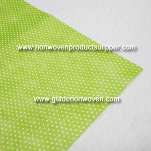 China GTTNg-wr Green Color White Small Round Dot Printing Non Woven Fabric For Flower Sleeves manufacturer